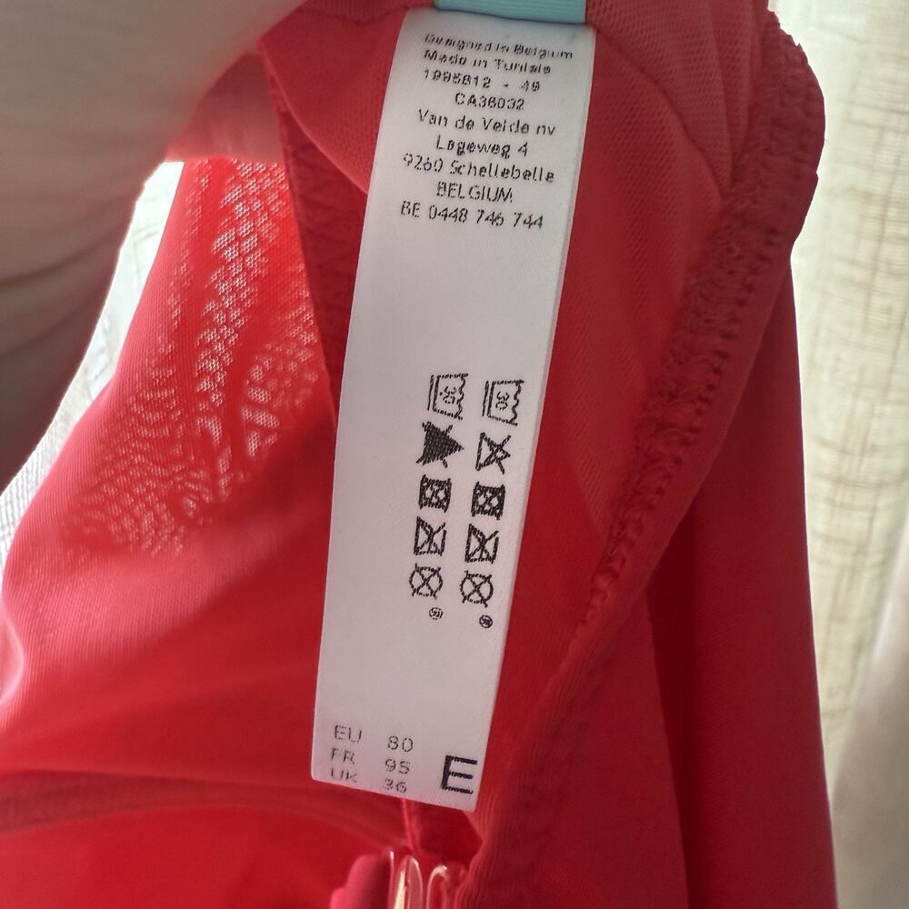 PRIMA DONNA Sherry One Piece Swimsuit True Red Ruching Slimming Resort Size 36E - Picture 9 of 13